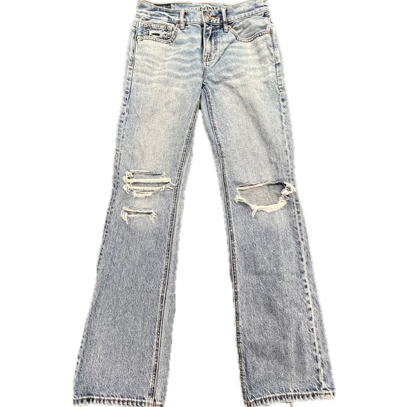 American Eagle Outfitters Denim - American Eagle Low Rise 90s Bootcut Jeans Light Wash Distressed Size 0